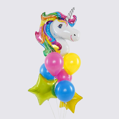 Шары воздушные "Единорог" набор, 8шт. (901774-N)