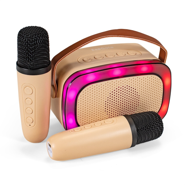 Портативная колонка ExeGate Bro 330 8Вт, Bluetooth, FM, SD/TF/USB, зарядка USB Type-C, Караоке Color Box