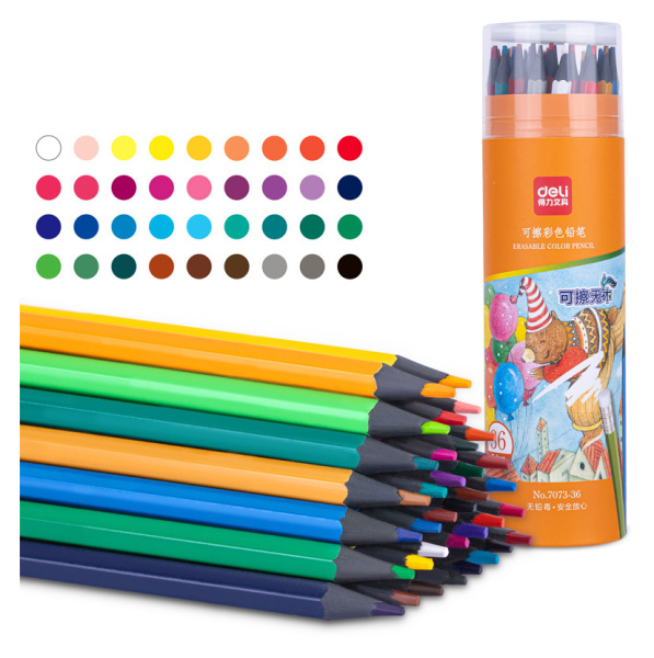 Карандаши 36цв. Deli пластик, тубус (7073-36)