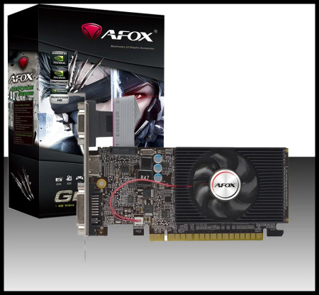 Видеокарта GeForce GT610 Afox 2Гб GDDR3,64bit,DVI,HDMI,VGA (AF610-2048D3L7-V6)