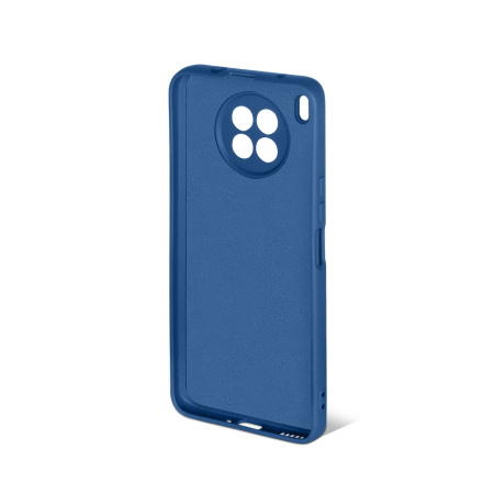 Чехол силиконовый с микрофиброй для Huawei Nova 8i/ Honor 50 Lite DF hwOriginal-24 (blue)