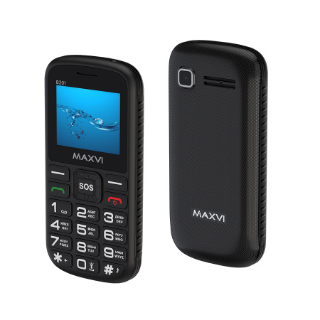 Сотовый Maxvi B201 Black 2sim/2"/320*240/microSD/0.3МП/Bt/1800мАч/моноблок