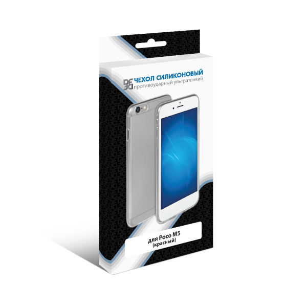 Чехол силиконовый для Poco M5 DF poCase-11 (red)