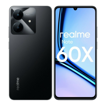 Смартфон Realme Note 60X 3Гб 64Гб Черный 6.74", IPS, 1600*720, 2*1.82+6*1.8ГГц, 8+0.08Мп, 5Мп, 4G, 5000мАч, And 14