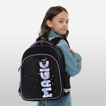 Ранец Berlingo Expert Plus "Purple Magic" 38*29*15см, 2 отделения, 2 кармана RU-EXPL-1103