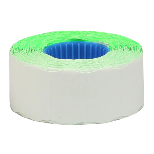 Этикет-лента 26*16мм, волна, зеленая 800 этикеток, OfficeSpace (243283)