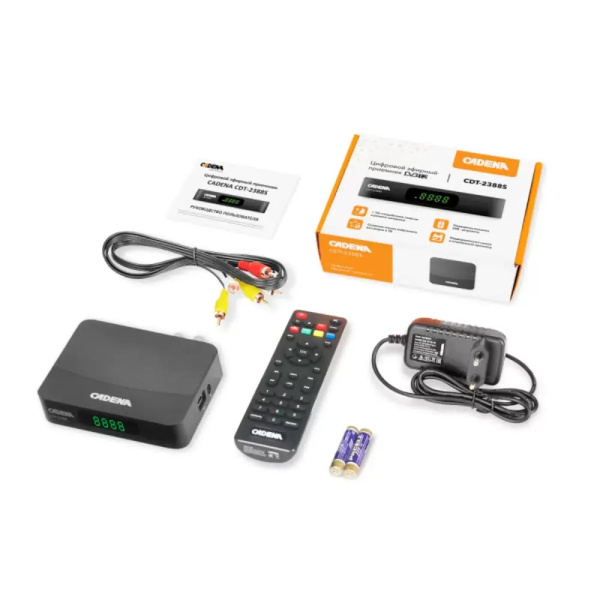 Цифровая приставка DVB-T2 Cadena CDT-2388S HDMI 1080p/TimeShift/ТВгид/запись