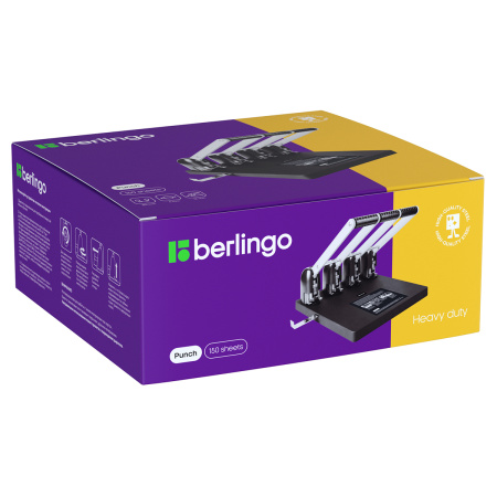 Дырокол мощный BERLINGO на 150л., 4 отверстия (DDm_15041)