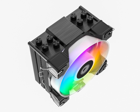 Кулер S115x/1200/1700/1851/AMx ID-Cooling SE-214-XT DF ARGB Black (180W/Al/120mm ARGB/900-2000rpm)