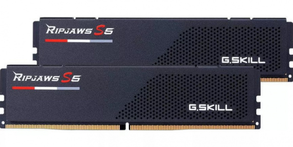 Модуль памяти DIMM DDR5 48Гб 6400МГц G.SKILL RIPJAWS S5 Black [F5-6400J3239F24GX2-RS5K] CL32 (радиатор)(2x24Гб)