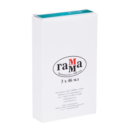 Краска масляная Гамма "Студия", 46мл, туба, бирюзовая (0.00.А046.412)