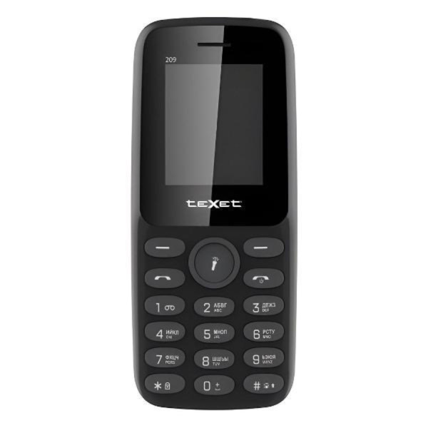 Сотовый Texet TM-209 Black 2sim/1.77"/160*120/microSD/32Mb/1800мАч/моноблок