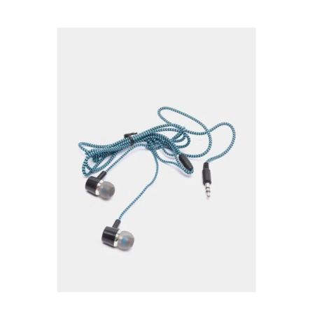 Гарнитура Perfeo MILD внутриканальные, чёрно-синий тканевый провод (PF_A4483)