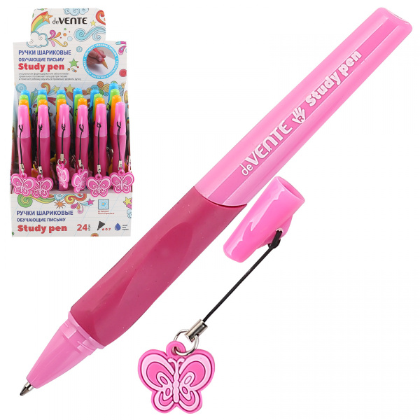 Ручка шариковая deVENTE "Study Pen" синий, 0,7мм,  д/левшей (5073877)