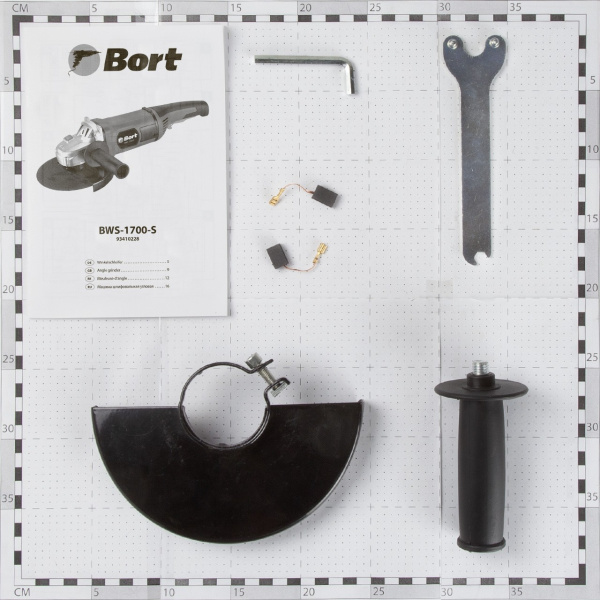 Угловая шлифмашина Bort BWS-1700-S 1700Вт, 8000 об/мин, диск 150мм, посадка 22мм, М14