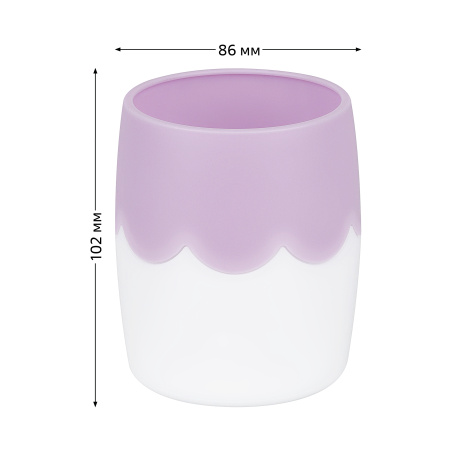 Стакан для ручек СТАММ двухцветная, пастельные цвета, ассорти (ПС-30309) 