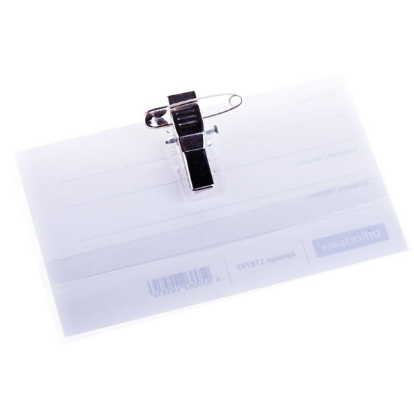 Бейдж гориз. OfficeSpace 57*90мм, с клипсой и булавкой BDPL_1196 (178797)