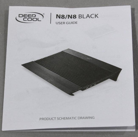Охладитель Deepcool <DP-N24N-N8BK> NoteBook Cooler N8 BLACK (25.1дБ 1000об/мин USB  питание)
