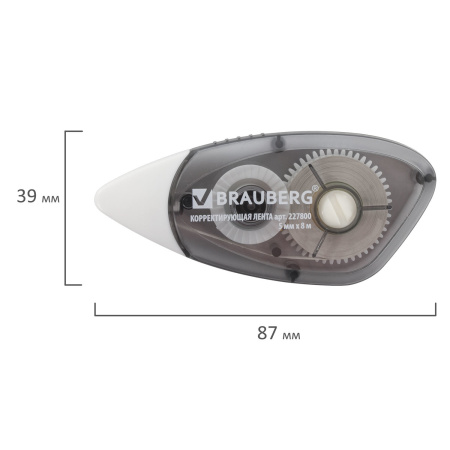 Корректирующая лента BRAUBERG 5мм.*8м. "BLACK&WHITE" (227800)