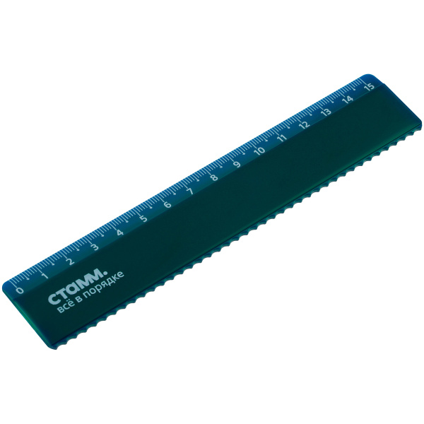 Линейка 15см. СТАММ с волнистым краем, зеленый хамелеон (ЛН-31854)