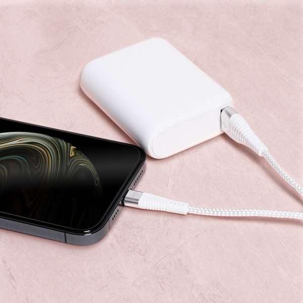 Кабель Lightning (m) - USB(m) TFN FORZA, 1м, белый (TFN-CFZLIGUSB1MWH)