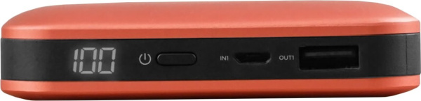 Аккумулятор внешний 10000_mAh Xiaomi Mi SOLOVE со встроенными кабелями USB и Lightning (A2-PRO ORANG