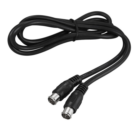 Кабель(шнур) соединительный TV, F quick коннектор - F quick коннектор, 1.5м, чёрный, Rexant
