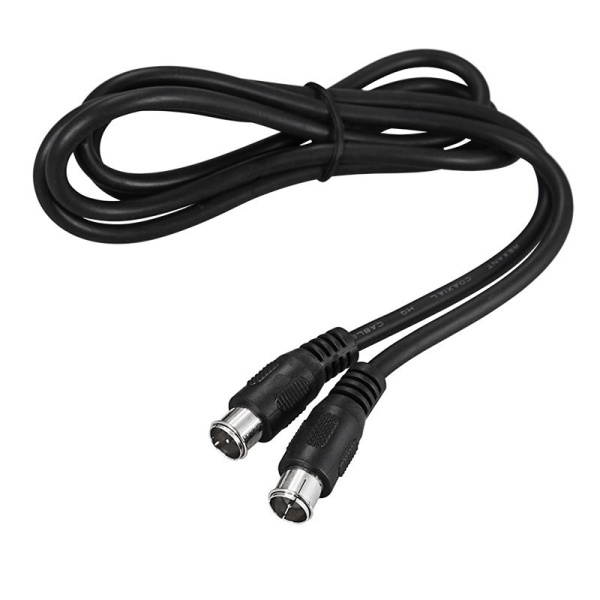 Кабель(шнур) соединительный TV, F quick коннектор - F quick коннектор, 1.5м, чёрный, Rexant