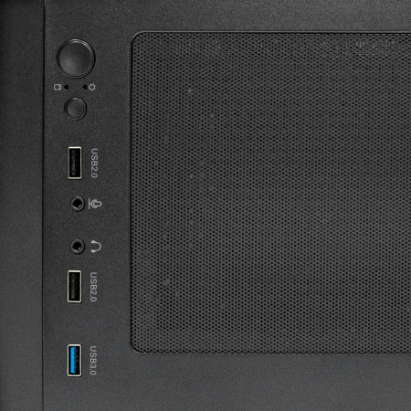 Корпус mATX Б_БП XASTRA A306M 3FRGB Black (USB3.0,Audio,TG,черный,Mesh,3х120мм FRGB,CPU Cooler до 155мм, VGA до 275мм)[A306M-3FC12F]