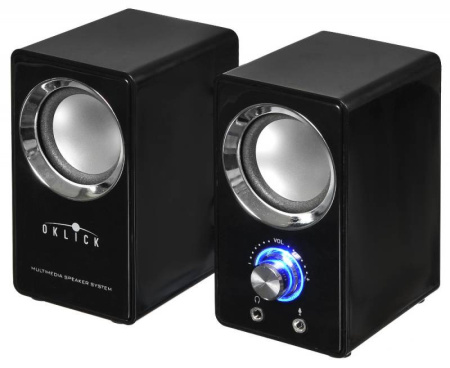 Актив.колонки 2.0 Оклик OK-116 6Вт, пластик, Black