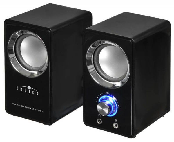 Актив.колонки 2.0 Оклик OK-116 6Вт, пластик, Black