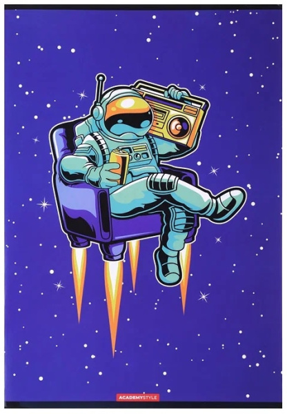 Тетрадь А4 48л. кл. "Космонавты" КанцБиз, ассорти (13612/3)