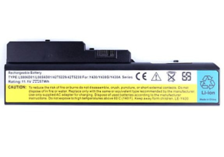 Батарея для Lenovo IdeaPad V430, V450, Y430, Y430G (11.1V 4400mAh) p/n: L08O6D01