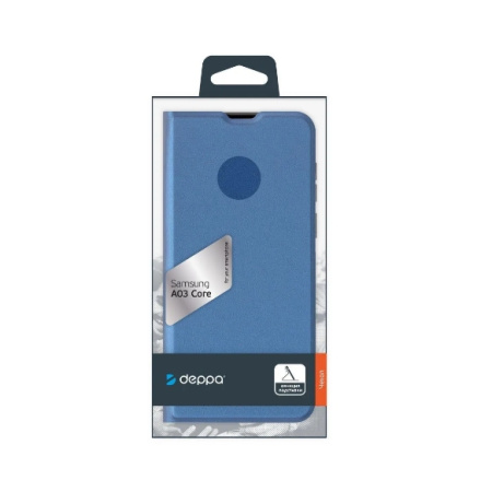Чехол-книжка для Samsung Galaxy A03 core (2022) Deppa Book Cover синий (88162)