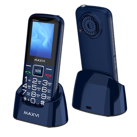 Сотовый Maxvi B21ds up Blue 2sim/2.4"/320*240/microSD/1.3МП/Bt/2300мАч/моноблок