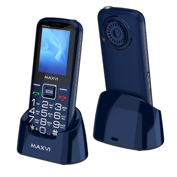Сотовый Maxvi B21ds up Blue 2sim/2.4"/320*240/microSD/1.3МП/Bt/2300мАч/моноблок
