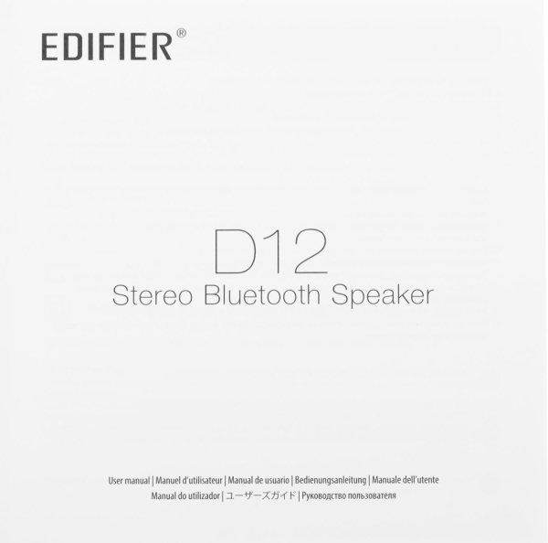 Колонки Edifier D12 2.0 черный/черный 70Вт BT