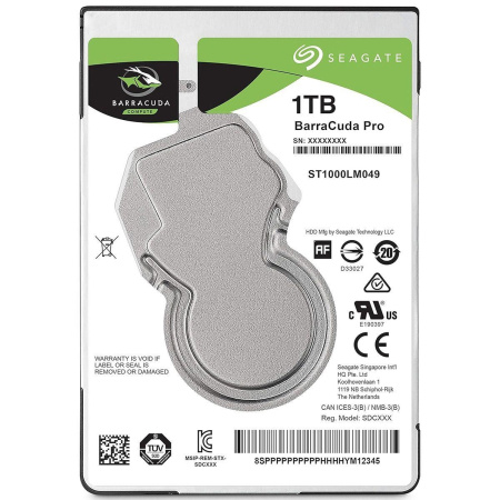Жесткий диск Seagate BarraCuda Pro ST1000LM049 1TB 2.5" 
SATA 6Gb/s,7200rpm,128MB, Bulk (101698)