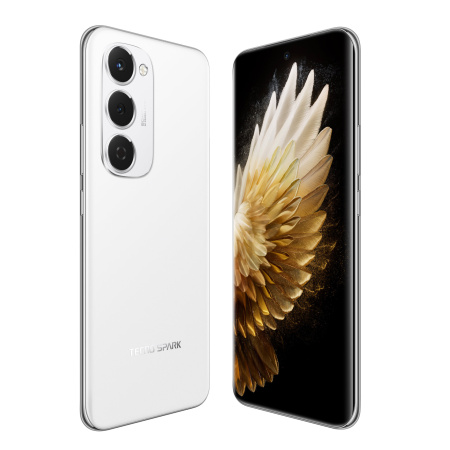 Смартфон Tecno SPARK 40 Pro+ 8Гб 256Гб Aurora White 6.78", AMOLED, 2720*1224, 2*2.2+6*2ГГц, 50Мп, 13Мп, 4G, NFC, 5200мАч, And 15