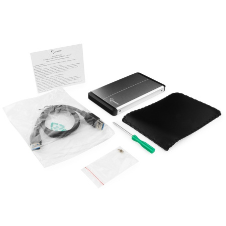 Внешний бокс для HDD 2.5" USB_3.0  Gembird EE2-U3S-2 серебристый,металл