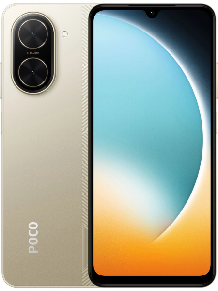 Смартфон POCO C71 3Гб 64Гб Gold 6.88",IPS,1640*720, 8*1.8ГГц, 32+0.08МП, 8Мп, 4G, 5200мАч, And 15