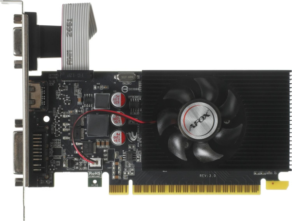 Видеокарта Afox PCI-E 3.0 AF610-1024D3L7-V6 NVIDIA GeForce GT 610 1Gb 64bit DDR3 810/1333 DVIx1 HDMIx1 CRTx1 HDCP Ret