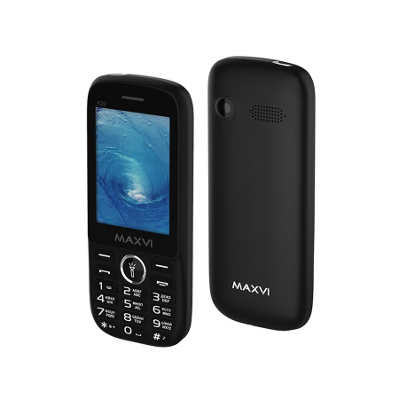 Сотовый Maxvi K20 Black 2sim/2.8"/320*240/microSD/1.3МП/Bt/2500мАч/моноблок