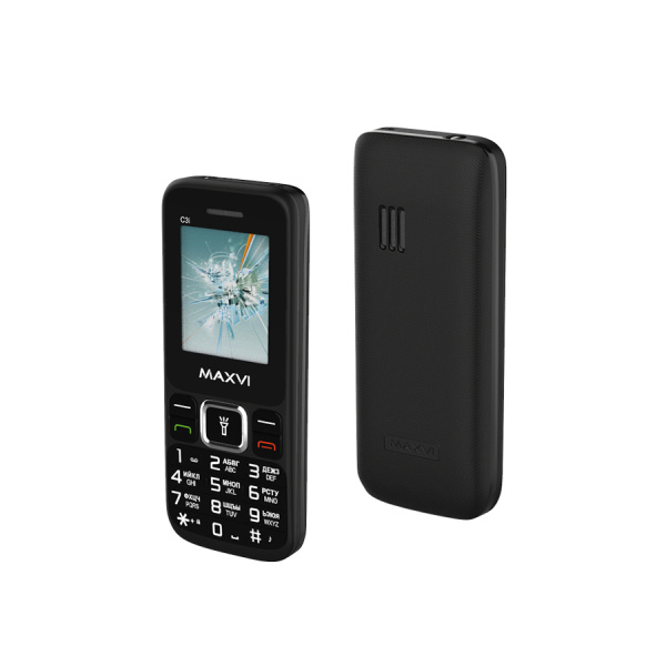 Сотовый Maxvi C3i Black 2sim/1.77"/160*128/microSD/Bt/800мАч/моноблок