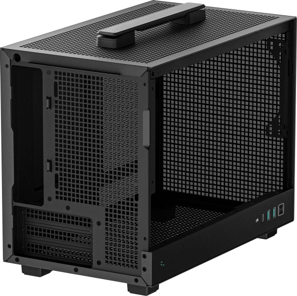 Корпус MINI-ITX Б_БП Deepcool CH160 (2*USB3.0,Type-C,Audio,TG,черный,ручка)