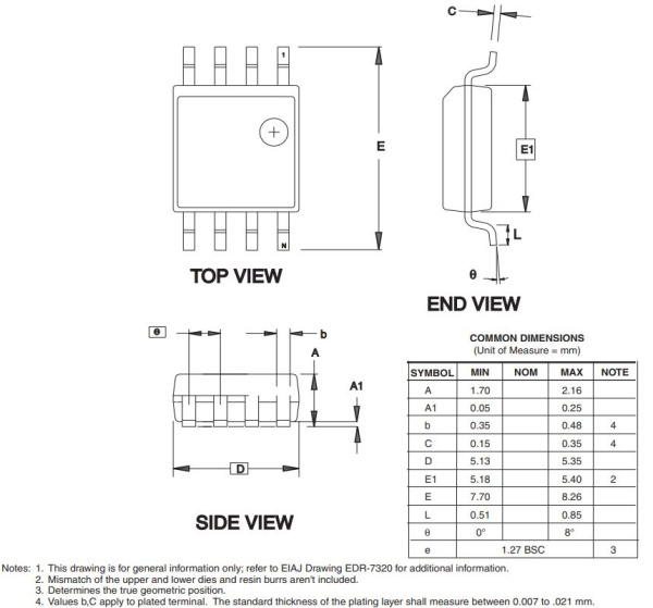 микросхема ATtiny13A-SU, SO8W