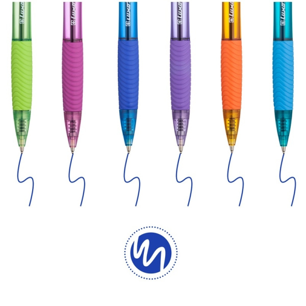 Ручка шариковая LUXOR "Micra X II" синяя 0.7мм, автоматическая (1840/12 Bx)