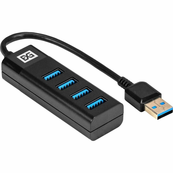 USB_Хаб 4xUSB_3.0 ExeGate DUB-4TP черный