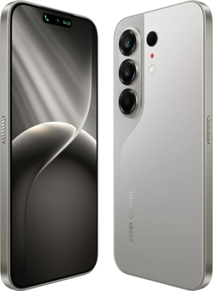 Смартфон Tecno Camon 50 256Gb 12Gb титан моноблок 3G 4G 2Sim 6.78" 1208x2644 Android 16 50Mpix 802.11 a/b/g/n/ac NFC GPS GSM900/1800 GSM1900 Protect FM