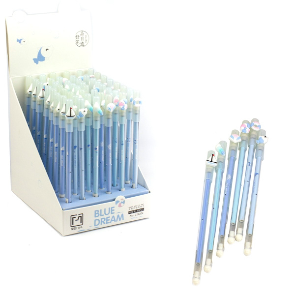 Ручка гелевая ALINGAR 0.5 мм., "Blue Dream" черная AL6532